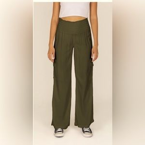 Rewash linen, smocked, top pants